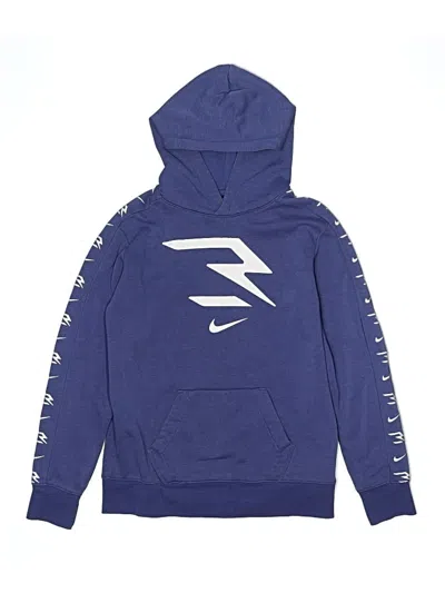 Pre-owned Nike Kids' Pullover Hoodie In Blue