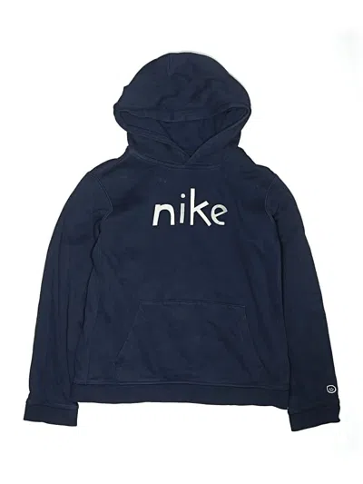 Pre-owned Nike Kids' Pullover Hoodie In Blue