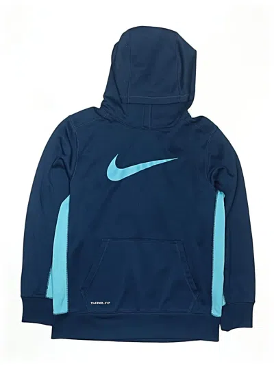 Pre-owned Nike Kids' Pullover Hoodie In Blue