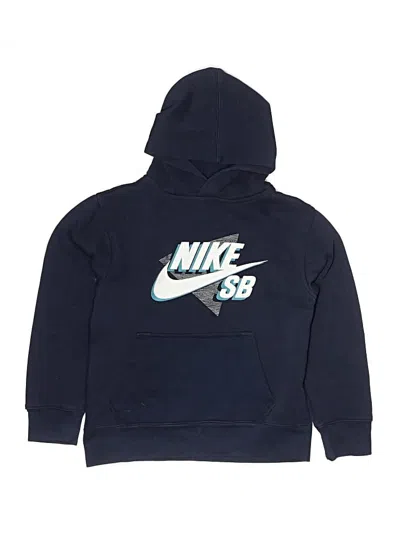 Pre-owned Nike Kids' Pullover Hoodie In Blue