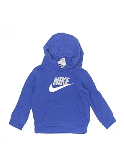 Pre-owned Nike Kids' Pullover Hoodie In Blue