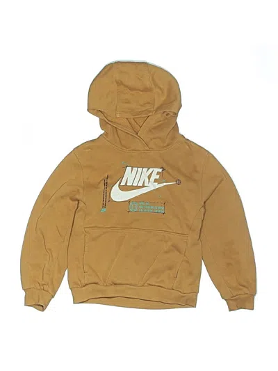 Pre-owned Nike Kids' Pullover Hoodie In Gold