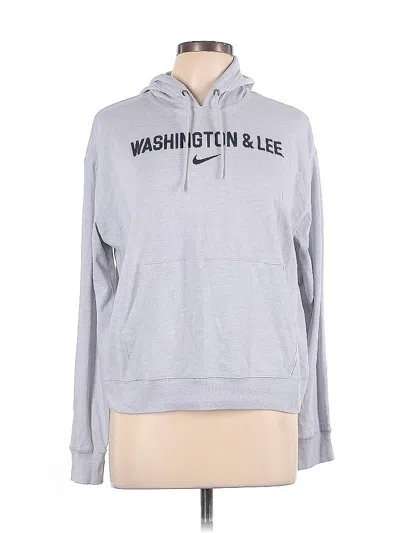 Pre-owned Nike Pullover Hoodie In Gray
