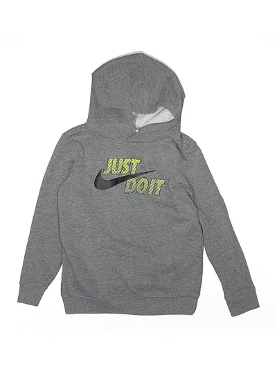 Pre-owned Nike Kids' Pullover Hoodie In Gray
