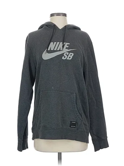 Pre-owned Nike Pullover Hoodie In Gray
