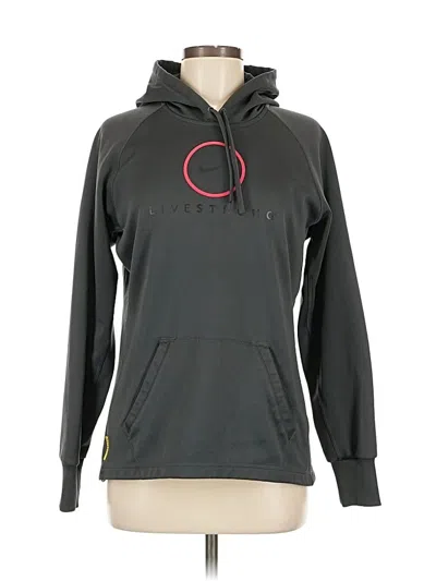 Pre-owned Nike Pullover Hoodie In Gray