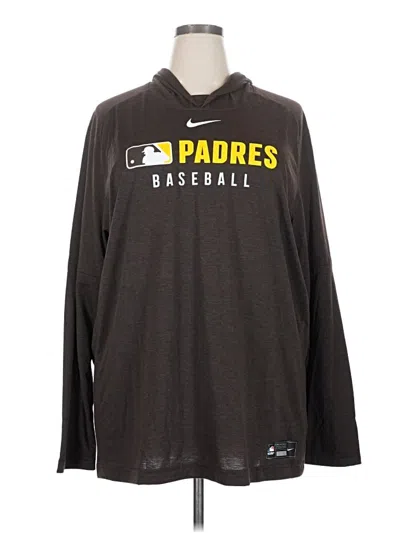 Pre-owned Nike Pullover Hoodie In Gray