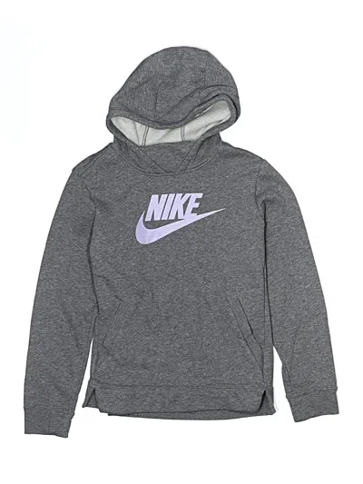 Pre-owned Nike Kids' Pullover Hoodie In Gray