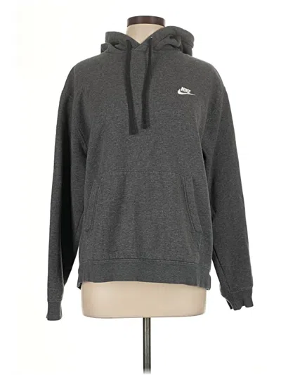 Pre-owned Nike Pullover Hoodie In Gray