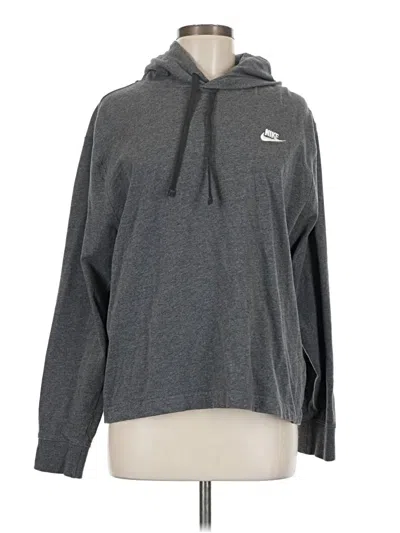Pre-owned Nike Pullover Hoodie In Gray