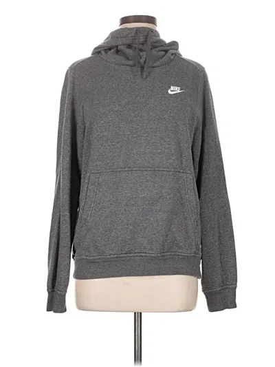 Pre-owned Nike Pullover Hoodie In Gray