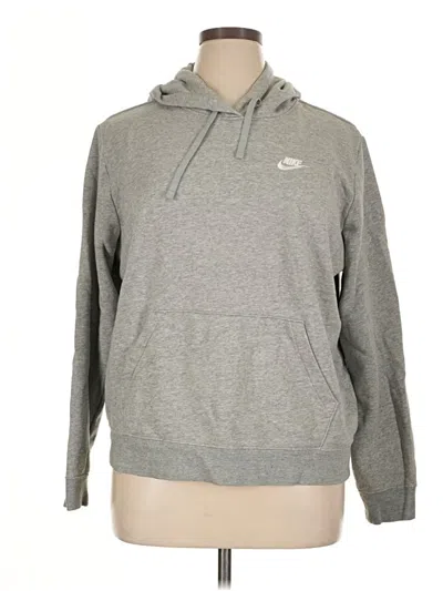 Pre-owned Nike Pullover Hoodie In Gray