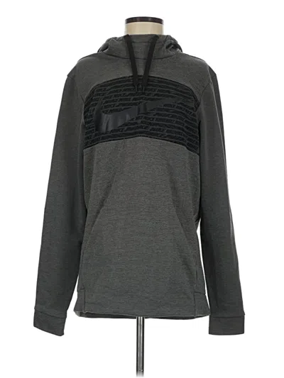 Pre-owned Nike Pullover Hoodie In Gray