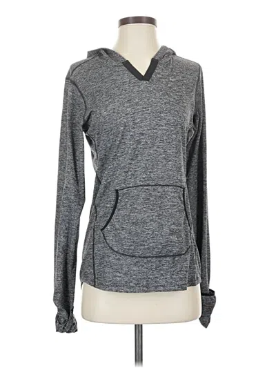 Pre-owned Nike Pullover Hoodie In Gray