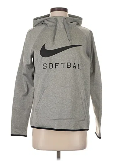 Pre-owned Nike Pullover Hoodie In Gray