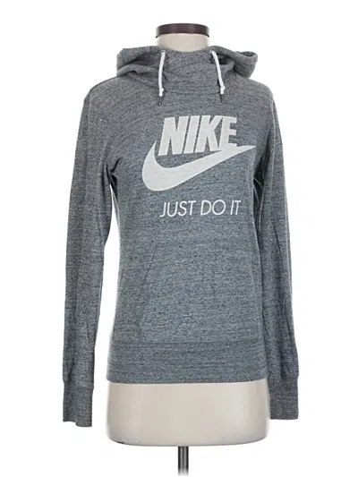Pre-owned Nike Pullover Hoodie In Gray