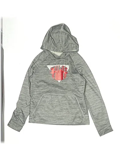 Pre-owned Nike Kids' Pullover Hoodie In Gray