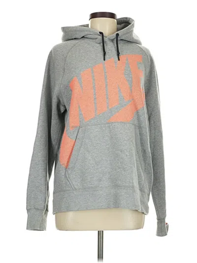 Pre-owned Nike Pullover Hoodie In Gray