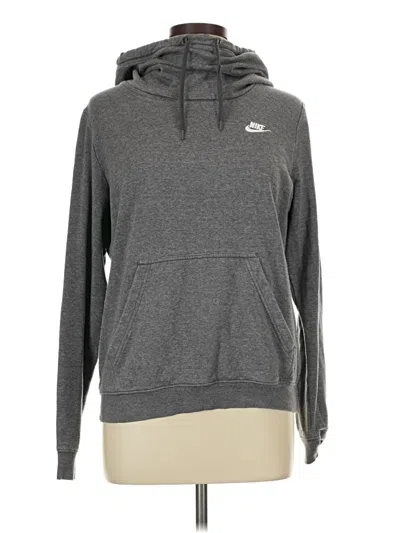 Pre-owned Nike Pullover Hoodie In Gray
