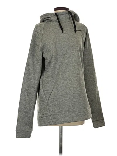Pre-owned Nike Pullover Hoodie In Gray