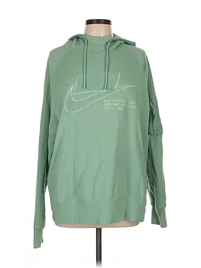 Pre-owned Nike Pullover Hoodie In Green