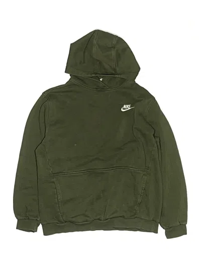 Pre-owned Nike Kids' Pullover Hoodie In Green