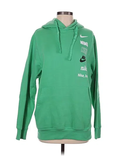 Pre-owned Nike Pullover Hoodie In Green
