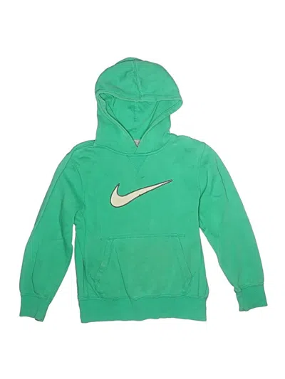 Pre-owned Nike Kids' Pullover Hoodie In Green