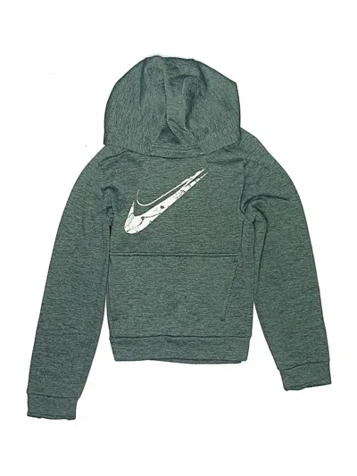 Pre-owned Nike Kids' Pullover Hoodie In Green