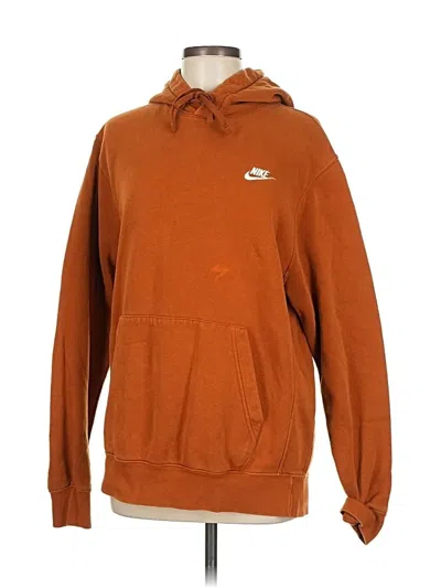 Pre-owned Nike Pullover Hoodie In Orange