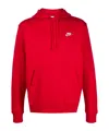 Nike Club Fleece Pullover Hoodie In Red