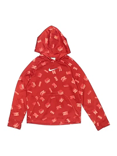 Pre-owned Nike Kids' Pullover Hoodie In Red