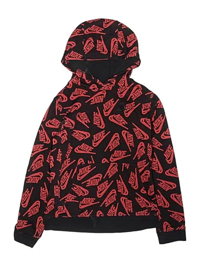 Pre-owned Nike Kids' Pullover Hoodie In Red
