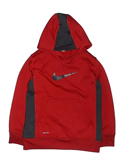 Pre-owned Nike Kids' Pullover Hoodie In Red