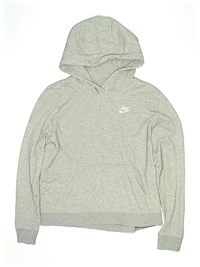 Pre-owned Nike Kids' Pullover Hoodie In Silver