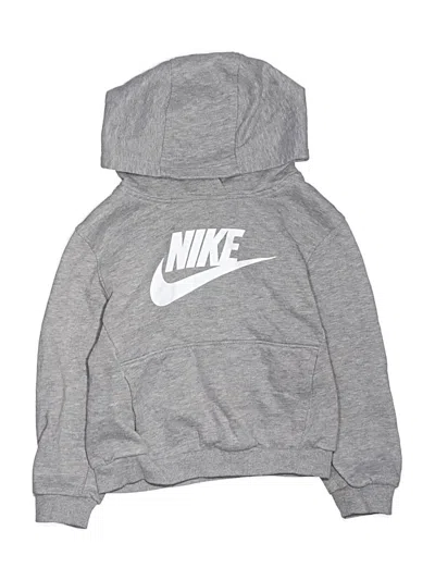 Pre-owned Nike Kids' Pullover Hoodie In Silver