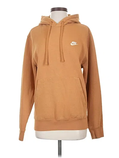 Pre-owned Nike Pullover Hoodie In Tan