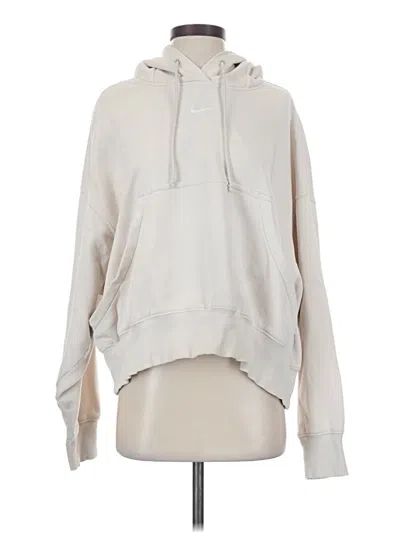 Pre-owned Nike Pullover Hoodie In Tan