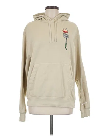 Pre-owned Nike Pullover Hoodie In Tan