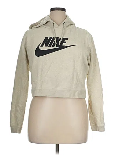 Pre-owned Nike Pullover Hoodie In Tan