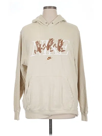 Pre-owned Nike Pullover Hoodie In Tan