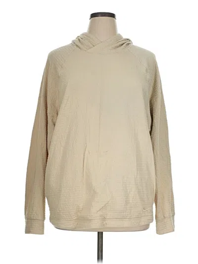 Pre-owned Nike Pullover Hoodie In Tan