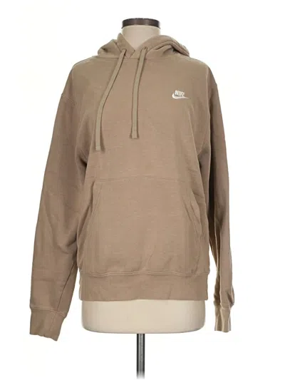 Pre-owned Nike Pullover Hoodie In Tan