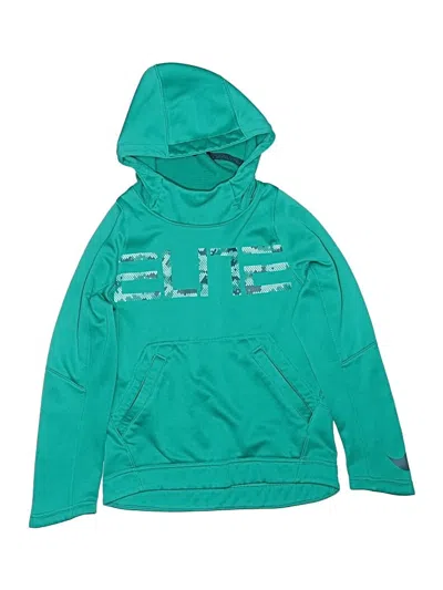 Pre-owned Nike Kids' Pullover Hoodie In Teal