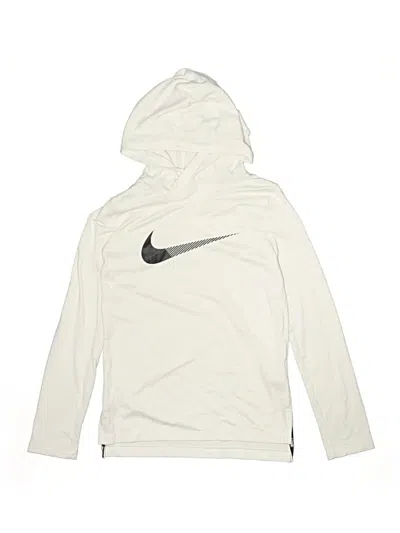 Pre-owned Nike Kids' Pullover Hoodie In White