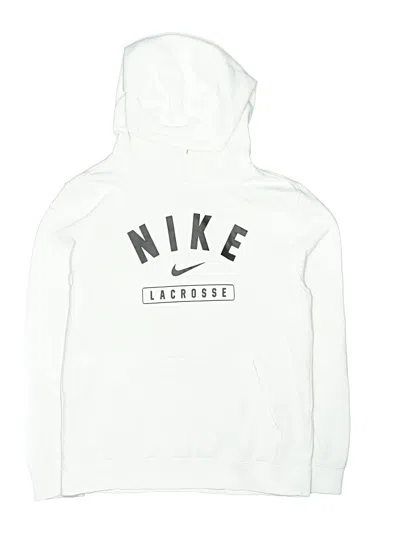 Pre-owned Nike Kids' Pullover Hoodie In White