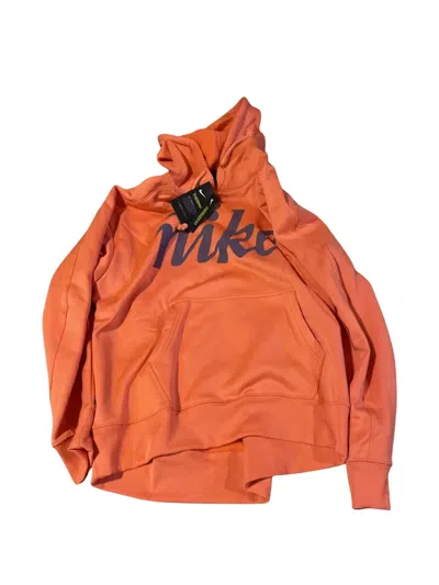 Nike Pullover Logo-print Hoodie In Brown