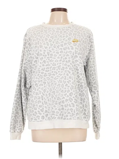 Pre-owned Nike Pullover Sweater In Silver