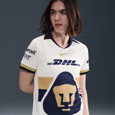 Nike Pumas Unam 2025/26 Stadium Home  Women's Dri-fit Soccer Replica Jersey In White