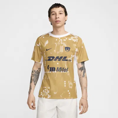 Nike Pumas Unam Academy Pro  Men's Dri-fit Soccer Short-sleeve Pre-match Top In Brown